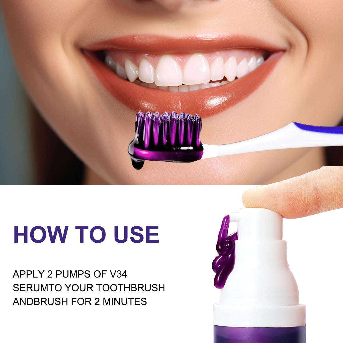 Purple Whitening Toothpaste for Stain Removal