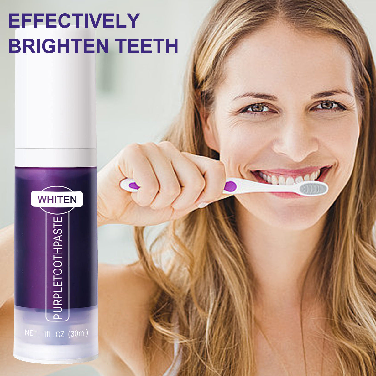 Purple Whitening Toothpaste for Stain Removal