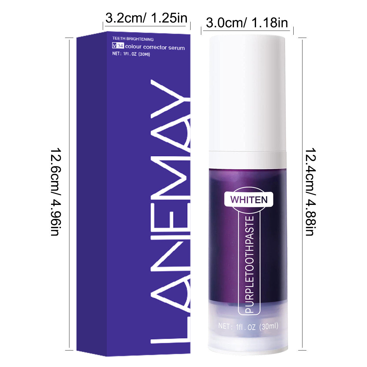 Purple Whitening Toothpaste for Stain Removal