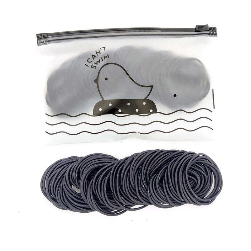 100 Rubber Band High Elasticity Rubber Band Hair Rope In Bird Bag