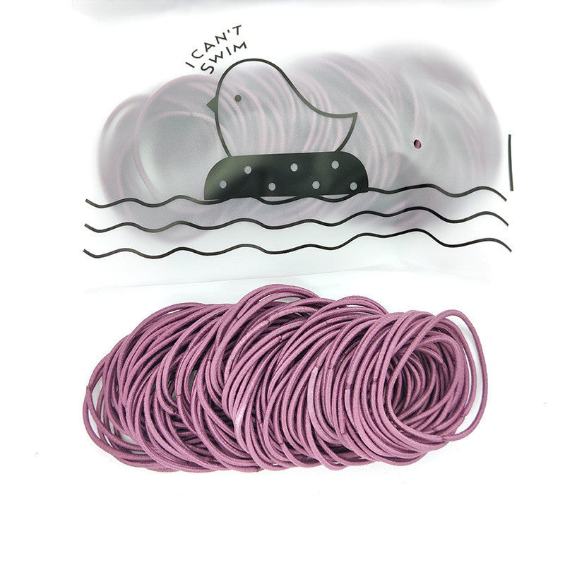100 Rubber Band High Elasticity Rubber Band Hair Rope In Bird Bag