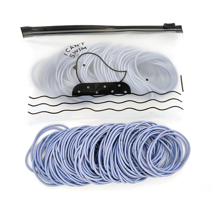 100 Rubber Band High Elasticity Rubber Band Hair Rope In Bird Bag