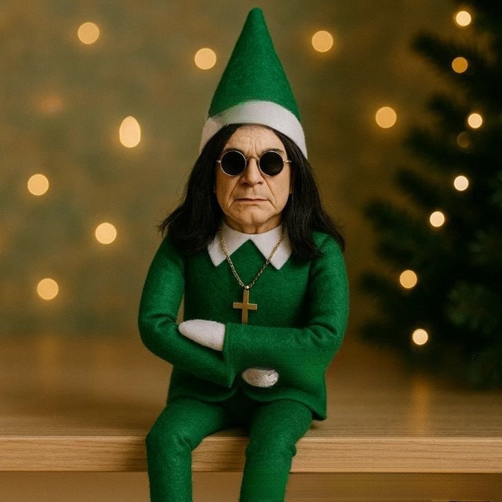 Fashion Ozzy Christmas Elf Doll Xmas Trees Decoration Ornaments Music Godfather Classic Sitting Posture Noel Elf Plush Toys