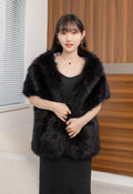 Women's Big Fur Collar Scarf Shawl